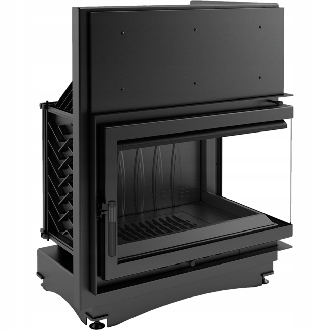 Kominek żeliwny OLIWIA narożny prawy BS 18 kW fi 200