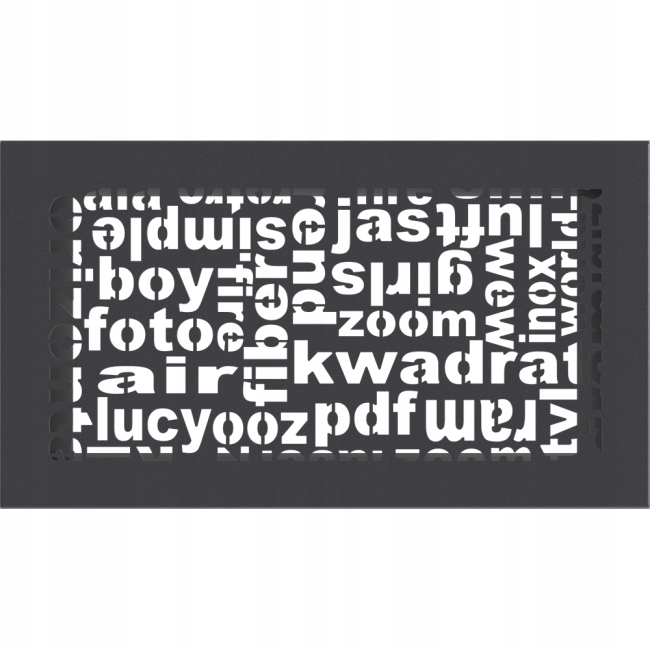 Kratka ABC grafitowa 17x30