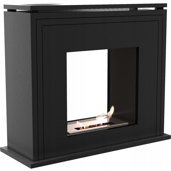 Biokominek portalowy JUNE tunel czarny certyfikat TUV