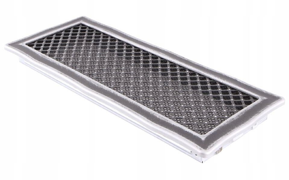 Kratka kominkowa wentylacyjna DECO 16x45cm srebrna patyna