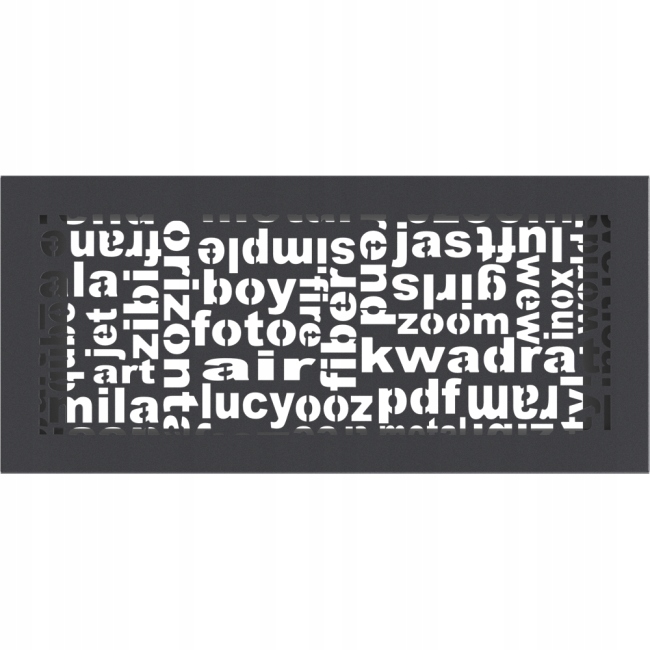 Kratka ABC grafitowa 17x37