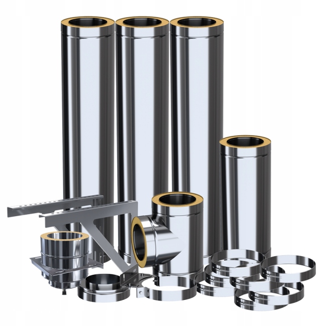 Komin 4m systemowy dwuścienny 150 mm na wsporniku 150/210 IZOLACJA 3cm