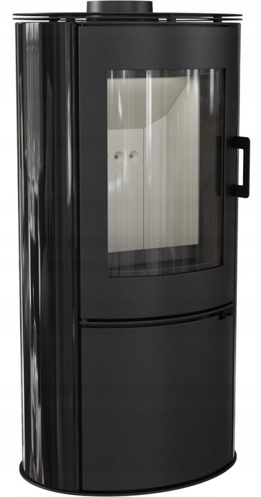 Piec stalowy kaflowy koza AB S/DR Ø 150 8 kW czarny kafel