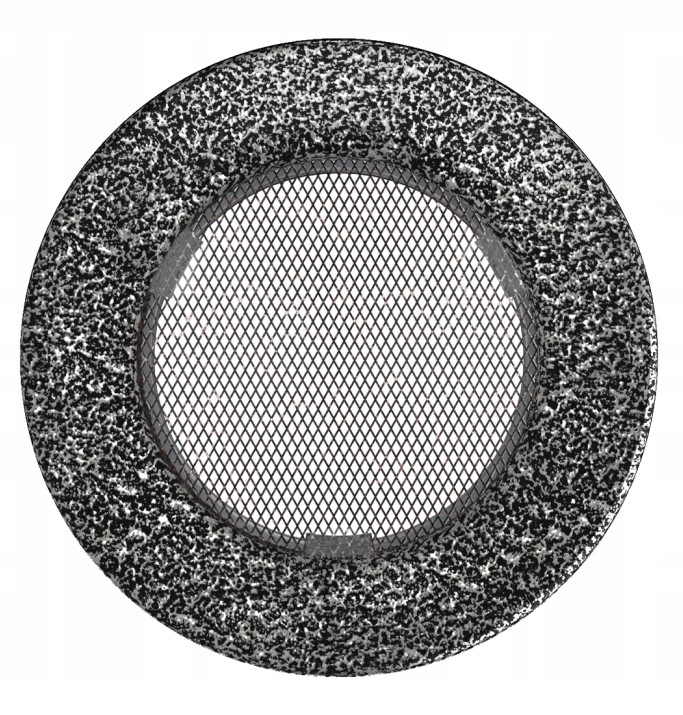 KRATKA WENTYLACYJNA KOMINKOWA Ø 100 CZARNO-SREBRNA