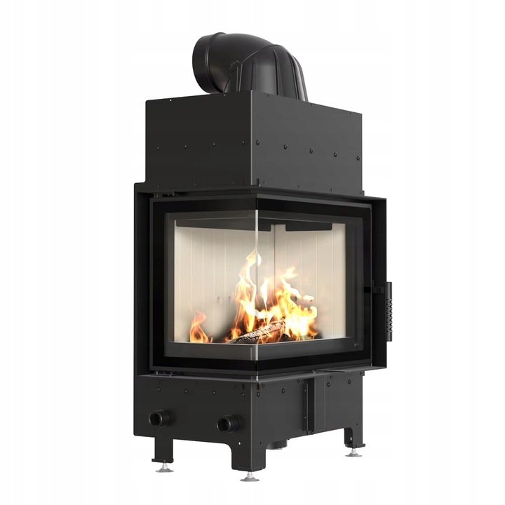 Kominek powietrzny stalowy FLOKI lewy BS 8 kW fi 160 + GRATIS