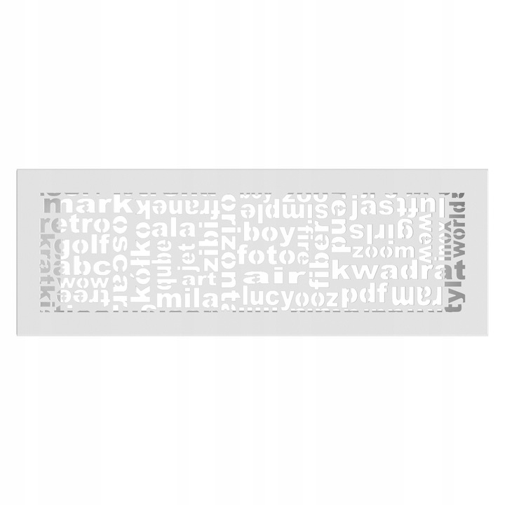 Kratka ABC biała 17x49