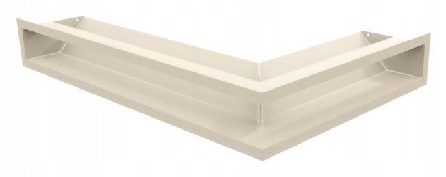 Kratka kominkowa LUFT narożny LEWY KREMOWY 60x40x9