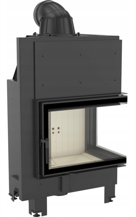 Kominek powietrzny stalowy KRATKI MBZ prawy BS 13 kW Ø 200