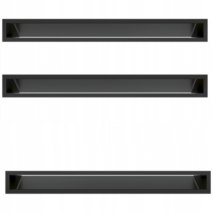 Kratka Kominkowa Luft 90x100cm Czarna 3 szt Komplet