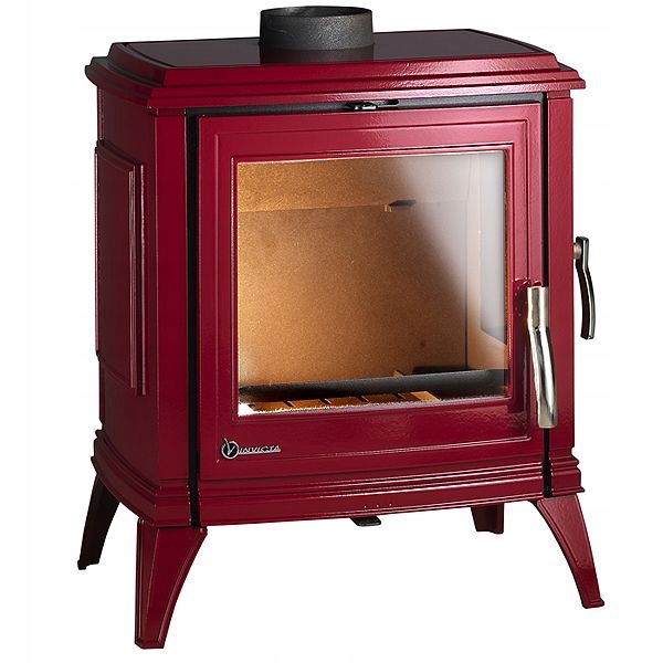 Piec wolnostojący Koza SEDAN 10 kW czerwona emalia, wylot spalin fi 150