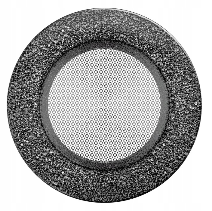 KRATKA WENTYLACYJNA KOMINKOWA Ø 125 CZARNO-SREBRNA