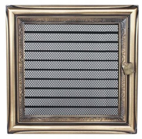 KRATKA KOMINKOWA Rustykalna z żaluzją 22x22