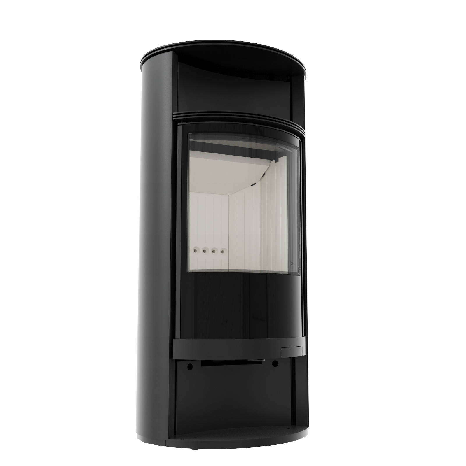 Piec stalowy koza RUNA fi 150 8 kW nowoczesny do rekuperacji ekologiczny