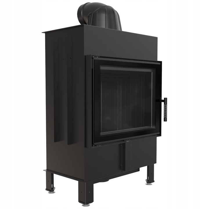 KOMINEK POWIETRZNY STALOWY LUCY 12 KW Ø 200 BLACK + gratisy