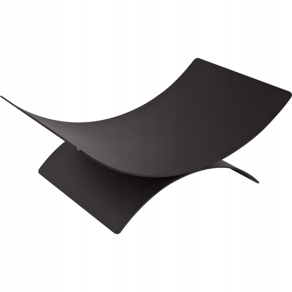 Kosz czarny na drewno kominkowe kominek przenośny