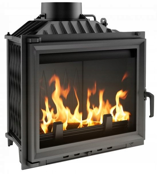 Kominek powietrzny Wkład kominkowy żeliwny Antek 10 kW Ø 150 na drewno EKO