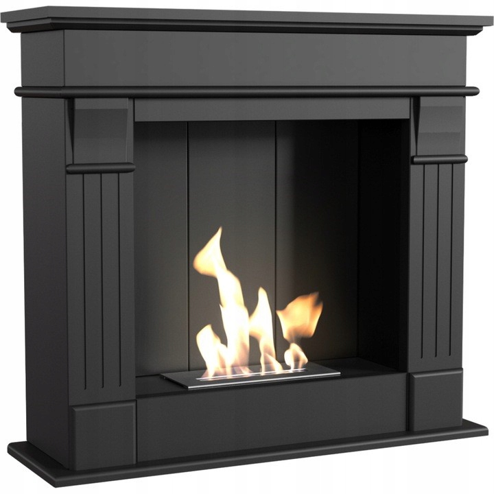 BIOKOMINEK WOLNOSTOJĄCY PORTALOWY AUGUST P CZARNY z certyfikatem TUV