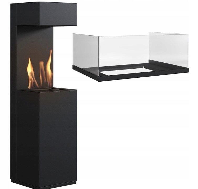 Palenisko gazowe KOMINEK gazowy SIERRA + szyba ogrzewacz promiennik