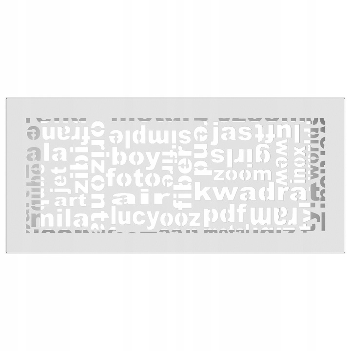 Kratka ABC biała 17x37