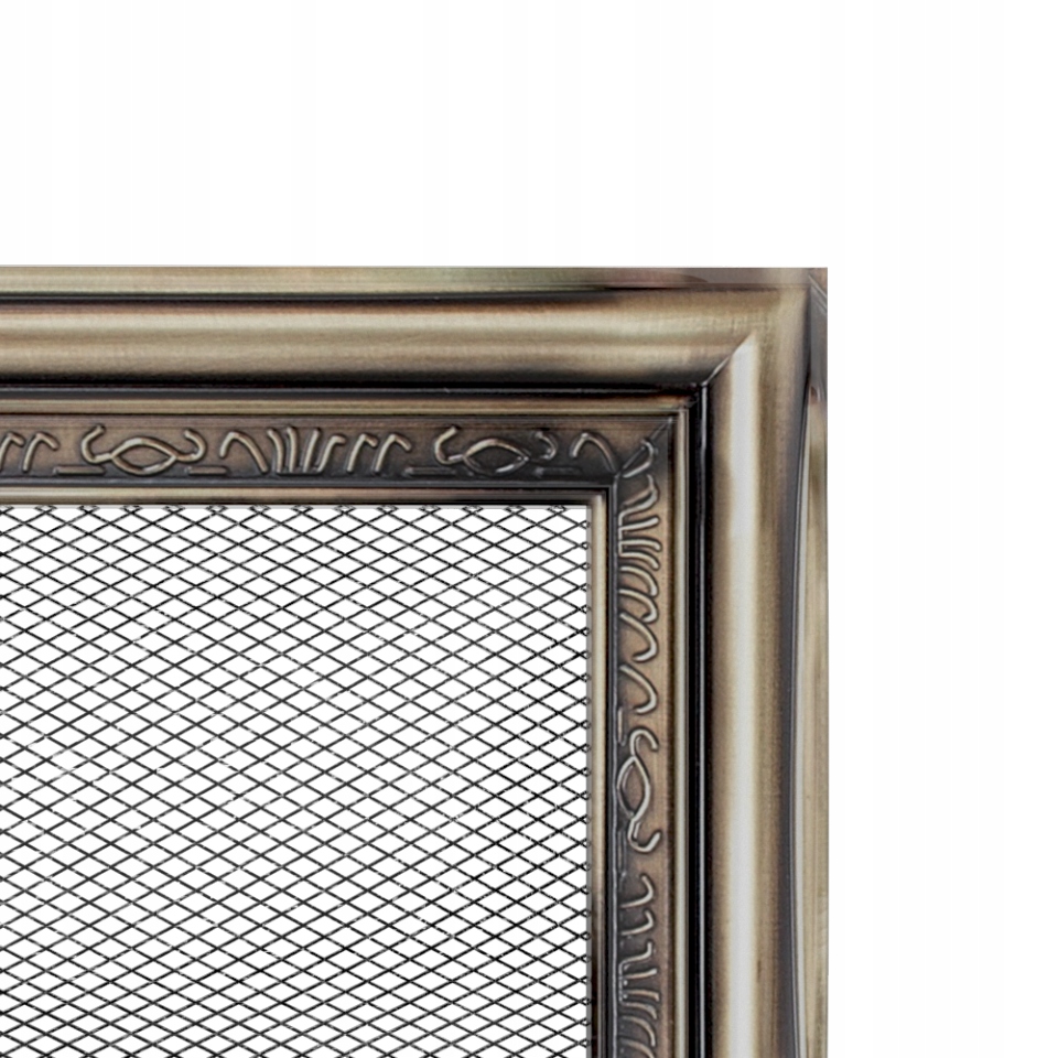 Kratka wentylacyjna kominkowa Rustykalna 17x49 cm - kolor stare złoto