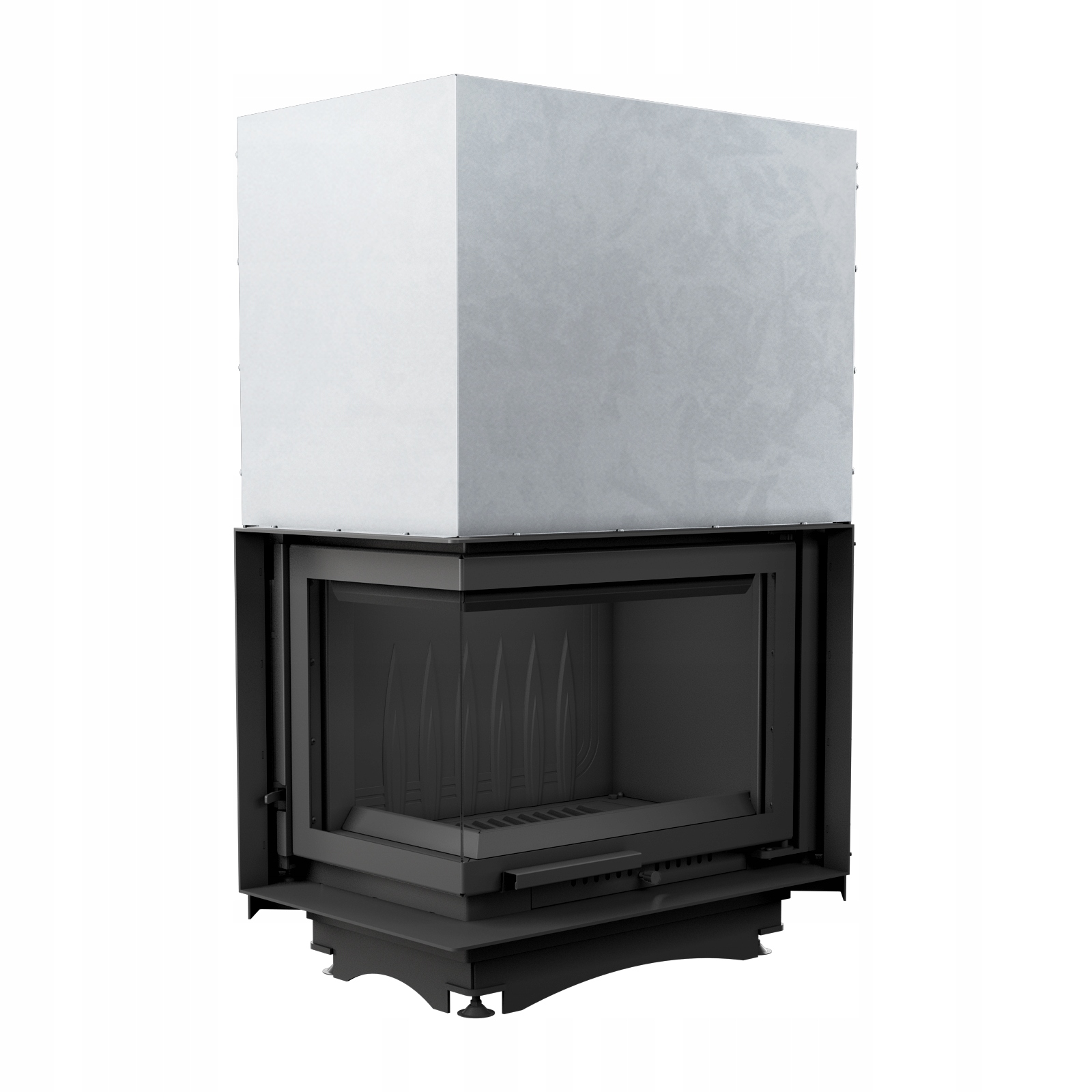 Kominek powietrzny żeliwny Kratki Maja lewy BS 8 kW czarny GRATIS