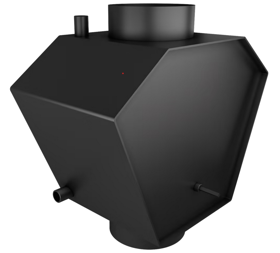 WYMIENNIK CIEPŁEJ WODY Z RURKAMI FI 200, NASADA.