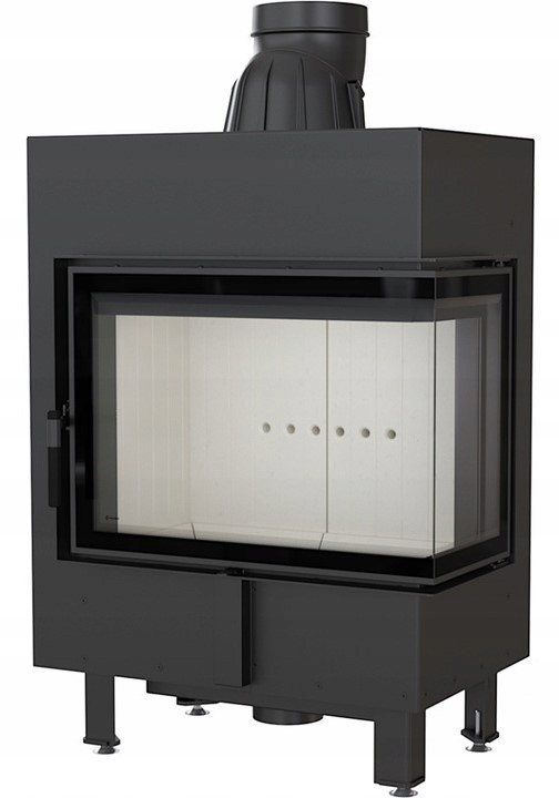 Kominek narożny KRATKI LUCY prawy BS 12 kW Ø 200 EKOPROJEKT + gratis