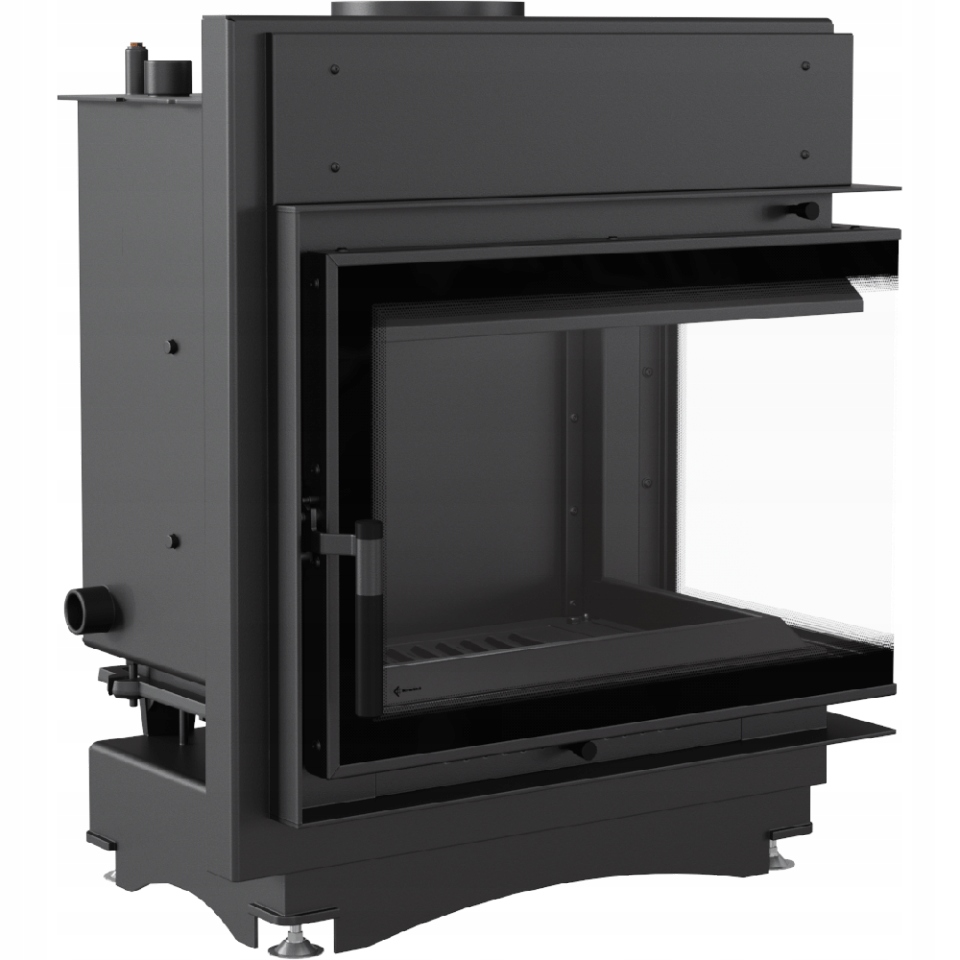 Wkład kominkowy Kominek z płaszczem wodnym MAJA DECO prawy 8 kW Ø 180