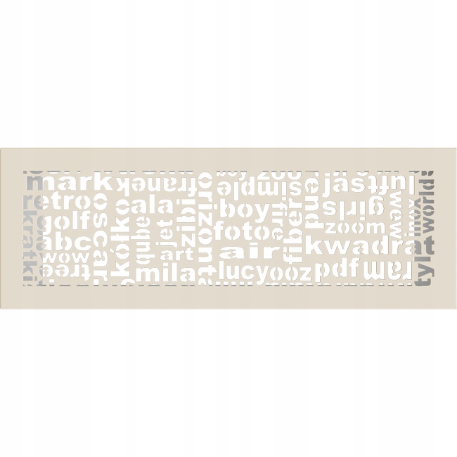 Kratka ABC kremowa 17x49