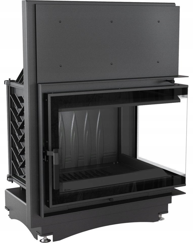 Wkład kominkowy narożny ZUZIA DECO 15 kW Ø 200 prawy