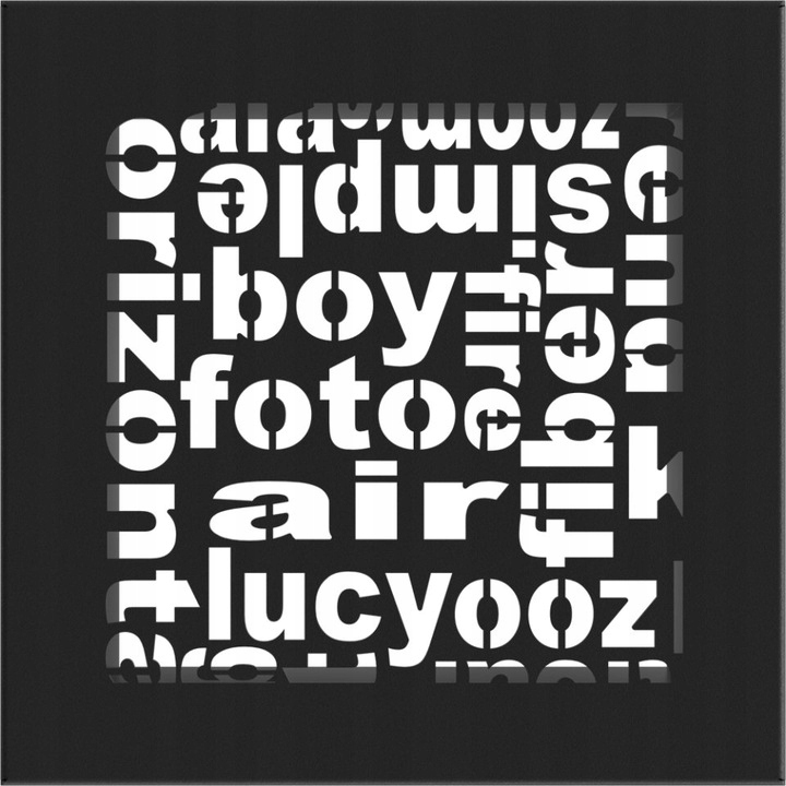 Kratka ABC czarna 17x17