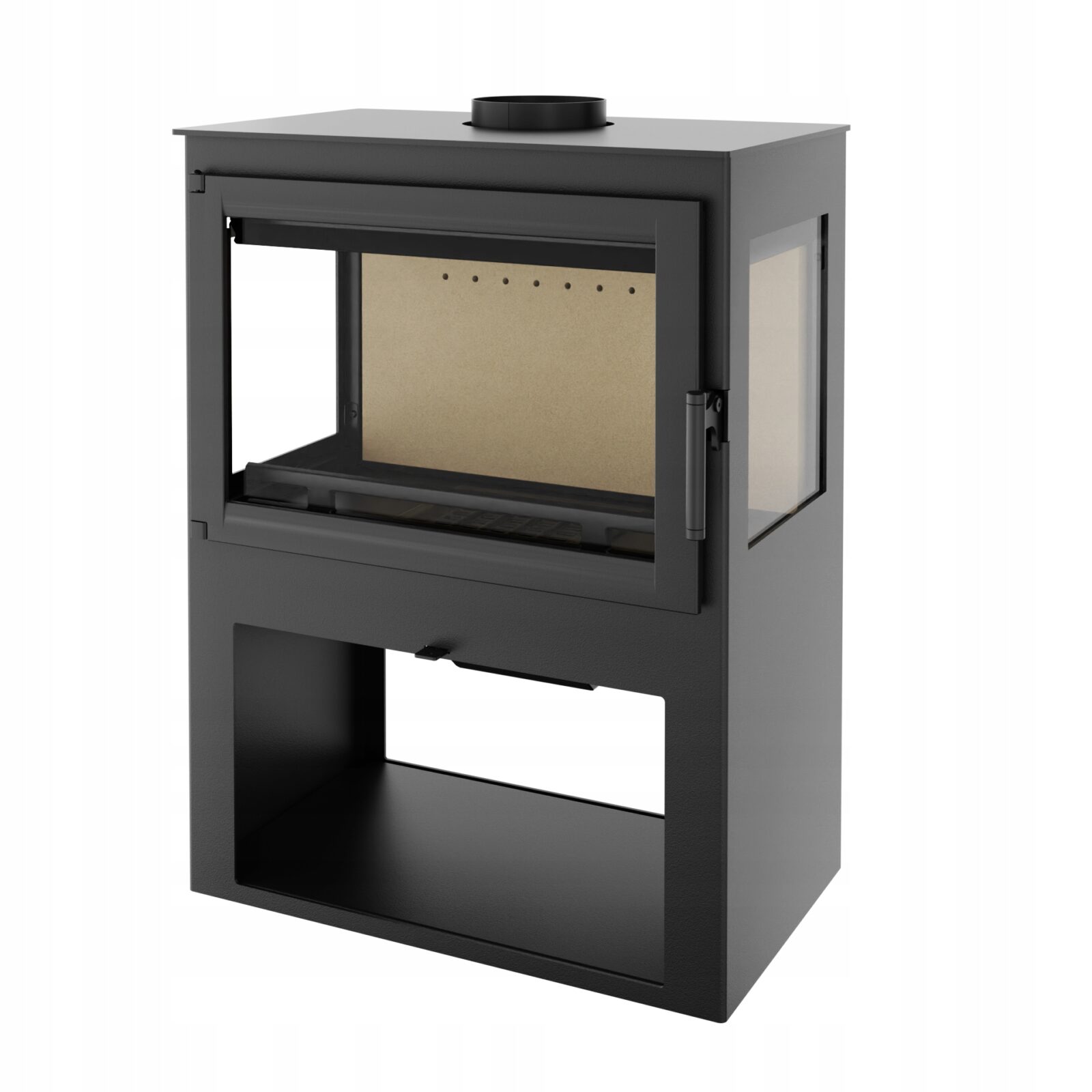 Piec Kominkowy stalowo-żeliwny NORDFLAM MARSALA 9.5 kW trzyszybowy