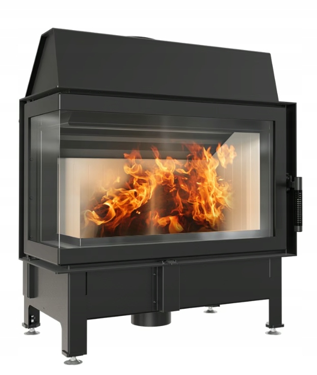 Wkład kominkowy powietrzny ZIBI Lewy 11kW fi 180 narożny Rekuperacja