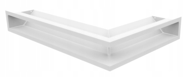 Kratka kominkowa LUFT narożny LEWY BIAŁY 60x40x9