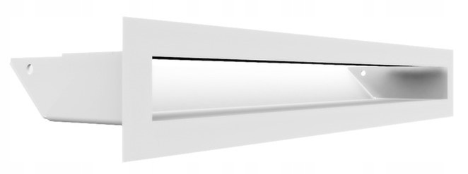 Kratka kominkowa luft 45S 60x400 biała bez łączeń metalowa 6x40 wylotowa