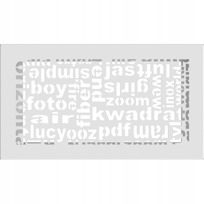 Kratka ABC biała 17x30