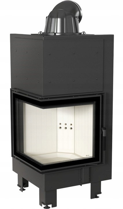 Kominek powietrzny stalowy KRATKI MBN lewy BS 8 kW Ø 200