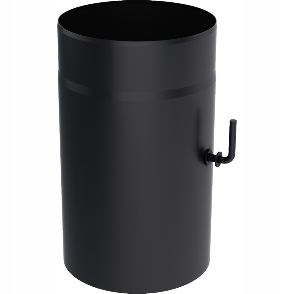 Szyber stalowy spalinowy czarny kominowy 150 mm