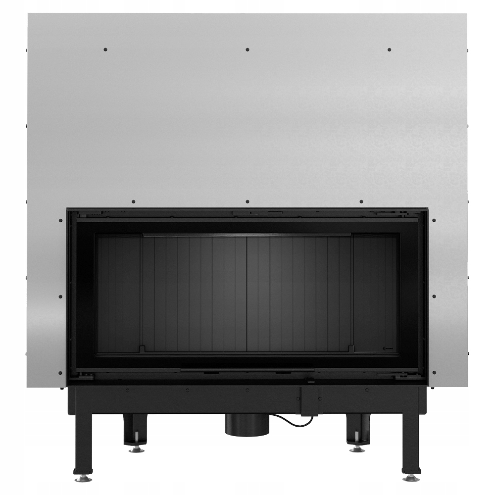 Kominek powietrzny stalowy NADIA 14 kW Ø 200 Gilotyna czarne wyłożenie