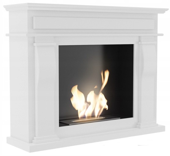 BIOKOMINEK PORTALOWY OCTOBER BIAŁY TUV