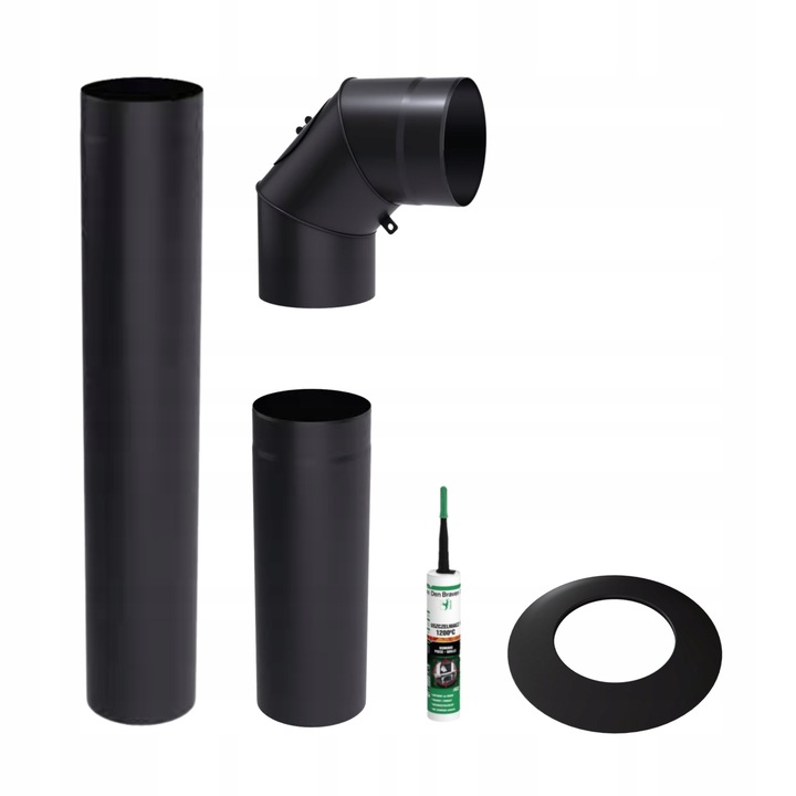 ZESTAW RUR PRZYŁĄCZENIOWYCH do kominka, pieca fi 160