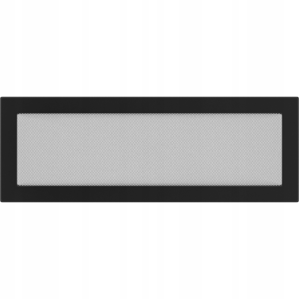 Kratka Wylotowa Wentylacyjna Kominkowa 17x49 CZARNA z Siatką + KIESZEŃ