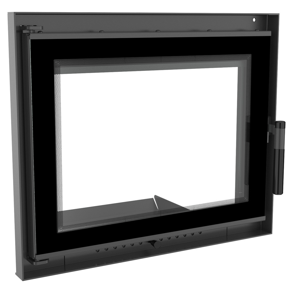 Drzwiczki kominkowe stalowe Kratki Maja Deco czarne