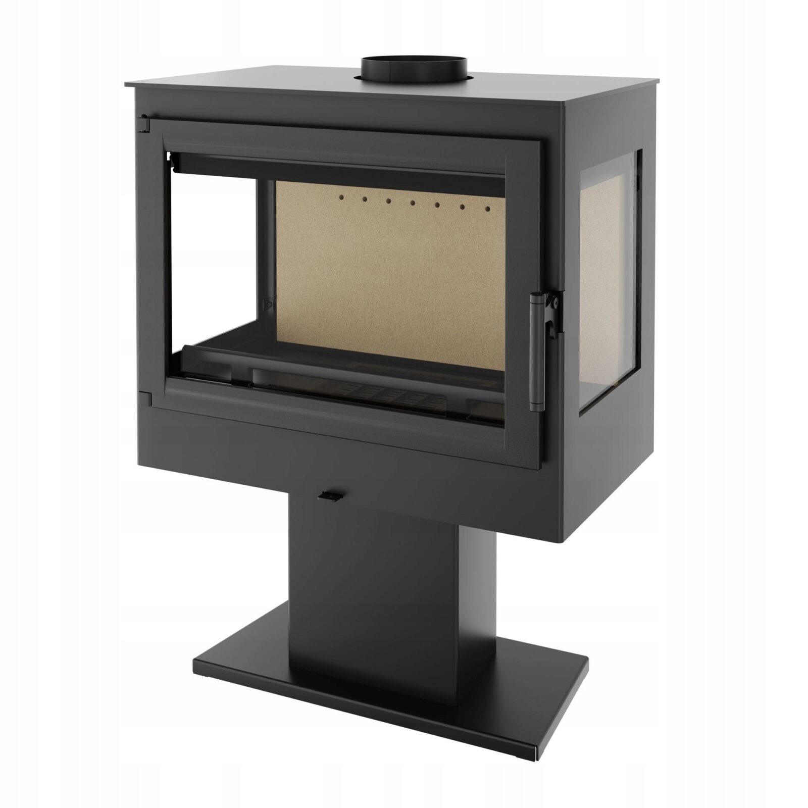 Piec Kominkowy Stalowo-żeliwny RAGUSA 9.5 kW CDP trzyszybowy na nodze