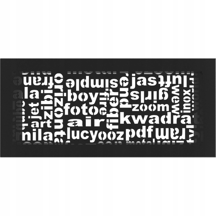 Kratka ABC czarna 17x37