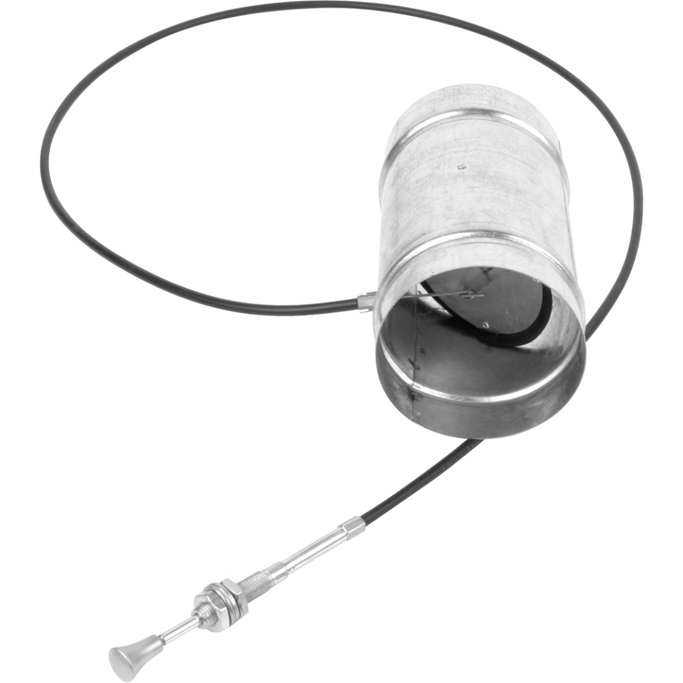 Przepustnica z cięgłem fi 100, wkłady kominkowe