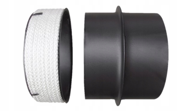 Przejście rura stalowa na KOMIN CERAMICZNY 160/200 redukcja ze sznurem