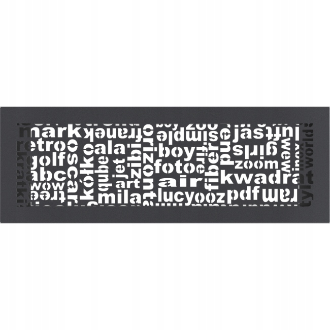 Kratka ABC grafitowa 17x49