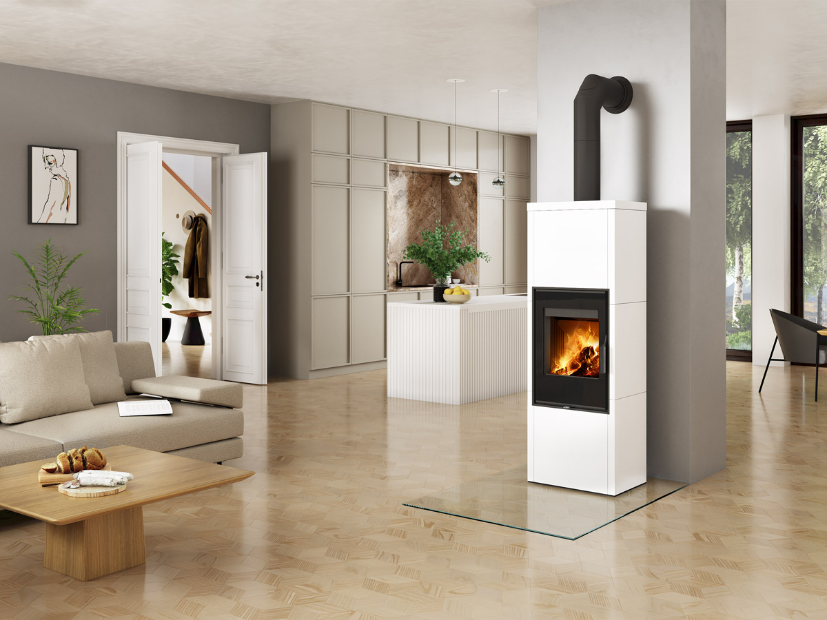 Piec kaflowy Romotop Fantasy 1 w salonie